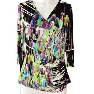 Vintage Cartise medium cross front pullover top.  0623